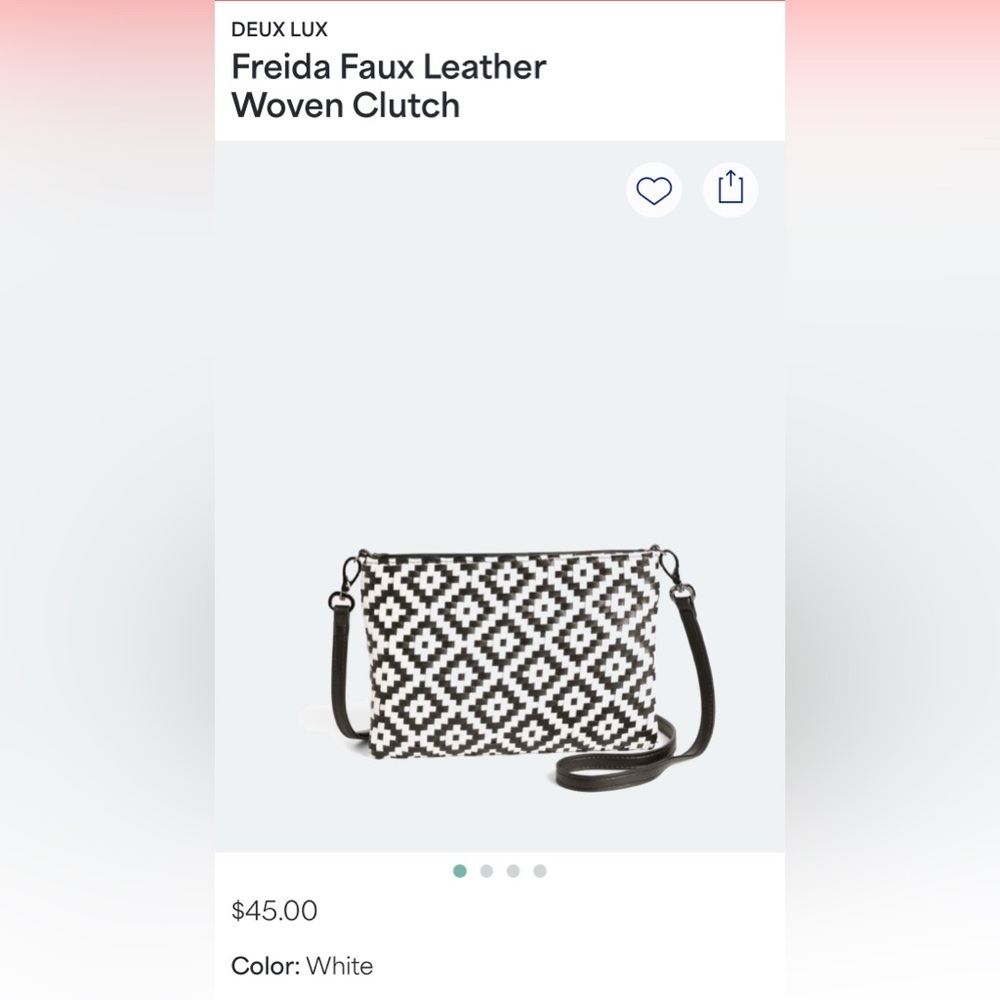 Deux Lux Black and White Geometric Clutch Stitch Fix